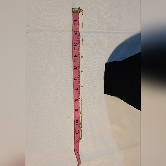 Hallmark Accents Necklace Gold delicate Cube station Choker 3 - Picture 3 of 5